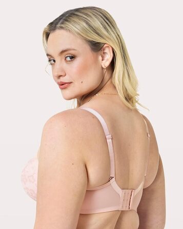 Трусики-бра бюстгальтер Curvy Couture з мереживом та глибоким вирізом, 80E, Червона роза