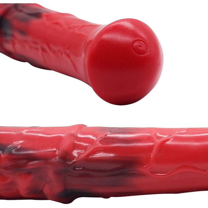 Аналдильдо Roluck 27 см для чоловіків та жінок: стимулятор G-точки, масажер простати, анальний секс-іграшка (червоний + чорний)