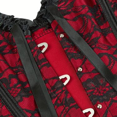 Корсет для жінок KUOSE з квітковим принтом, великі розміри 6XL, червоний