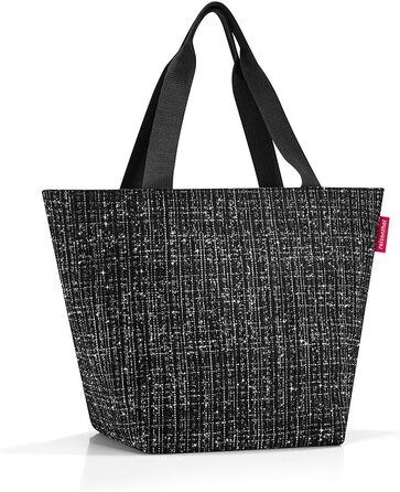Сумка-шопер reisenthel shopper M — містка жіноча сумка та стильна ручна сумка з водовідштовхувального матеріалу букле, чорна