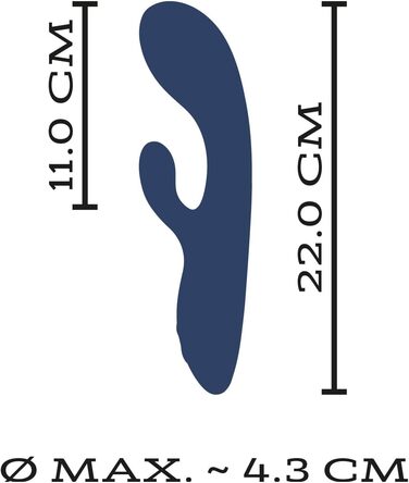 Вібратор Інтенс Кролик Чорний, 4,3 см, для G-точки