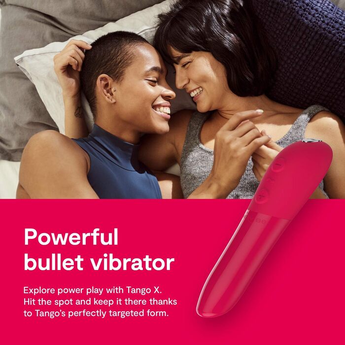 We-Vibe Tango X Bullet Вібратор для жінок, 8 режимів, водонепроникний, блакитний (Вишнево-червоний)