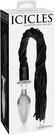 Масажер скляний ручної витримки PIPEDREAM Icicles No 29, блакитний (білий, 361)