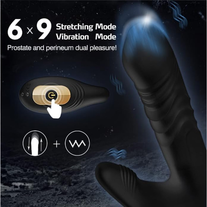 Вібратор-дилда для G-точки та клітора, 9 режимів, функція удару, з пультом дистанційного керування, анальний плагін, для жінок, пар та чоловіків