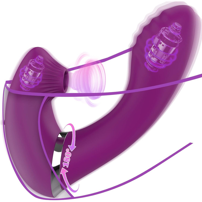 Вібратор G-Punkt 3 в 1: тихий, потужний, з 7 режимів та функцією імпульсу. Іграшка для дорослих з силікону для жінок та пар.