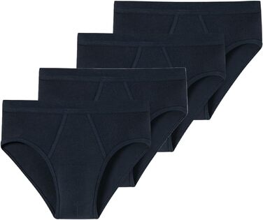 Труси чоловічі Schiesser з вирізом, тонкий ребристий трикотаж, білі, 4 штуки в упаковці, розмір L, блакитний (815)