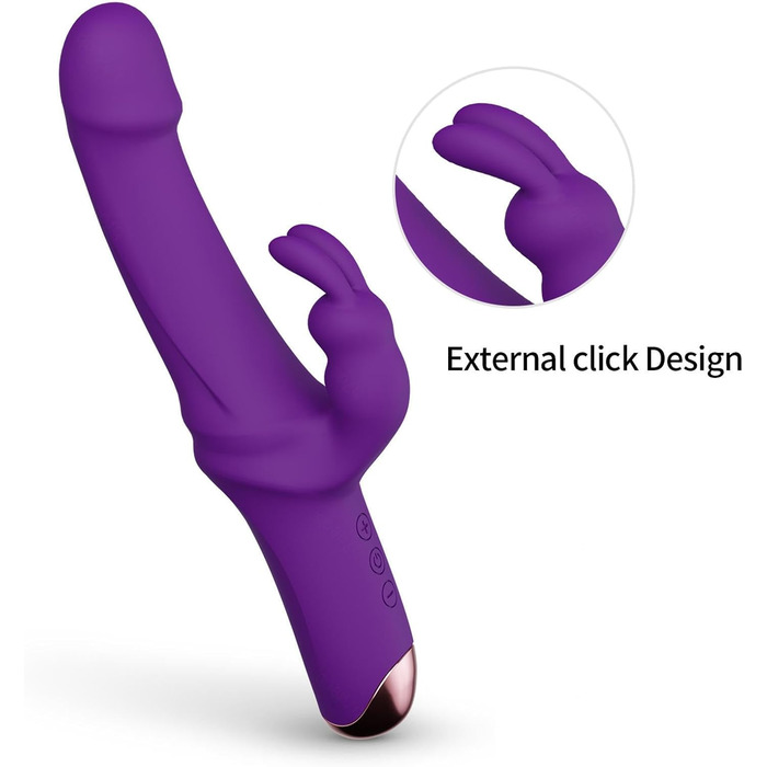 Вібратор Rabbit з силікону для G-точки. 10 режимів вібрації. Чорний колір. Іграшки для дорослих