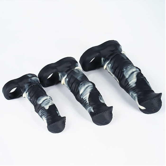 Реалістичний дилда у вигляді коня з мошонкою та венами, силіконовий пеніс-чохол для чоловіків, чорний, L