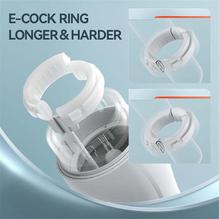 Масажер для чоловіків з 10 вібраціями, 4 режимами всмоктування та функцією нагріву. 3D силікон, стимулятор пеніса, чорний