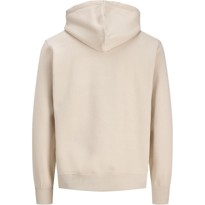 Чоловічий худі з капюшоном та принтом JACK & JONES, колір Moonbeam, розмір XXL