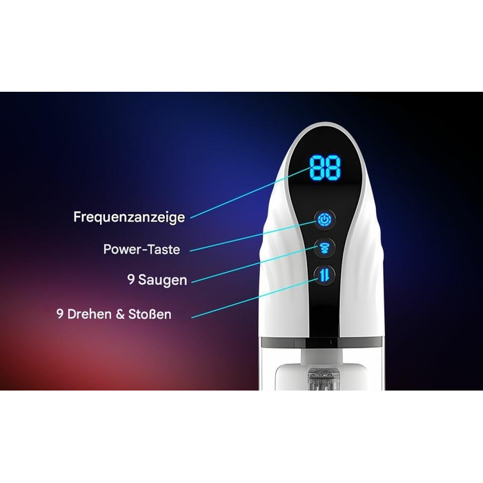 Електричний мастурбатор для чоловіків з функцією вібрації, всмоктування та обертання. Інтимна іграшка для чоловіків, вакуумна помпа, пеніспампер.