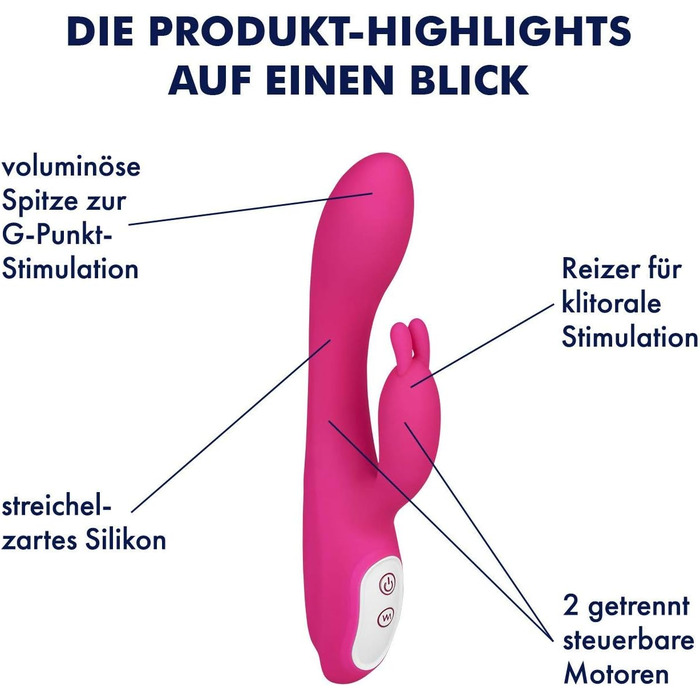 Кролик EIS з підігрівом | Інтимна іграшка для жінок | Вібратор-кролик з безпечного силікону | Перезаряджається та водонепроникний (IPX7) | Потужна стимуляція | Фіолетовий | 22 см