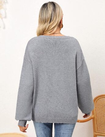 Жіночий зимовий в'язаний светр Heekpek Pullover Daen з кольоровим блоком, сірий, розмір M