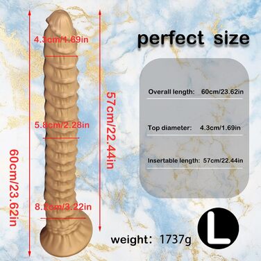 Масажер для анусу Yasexx Super Long 60 см з присоскою - стимуляція G-точки та масаж простати