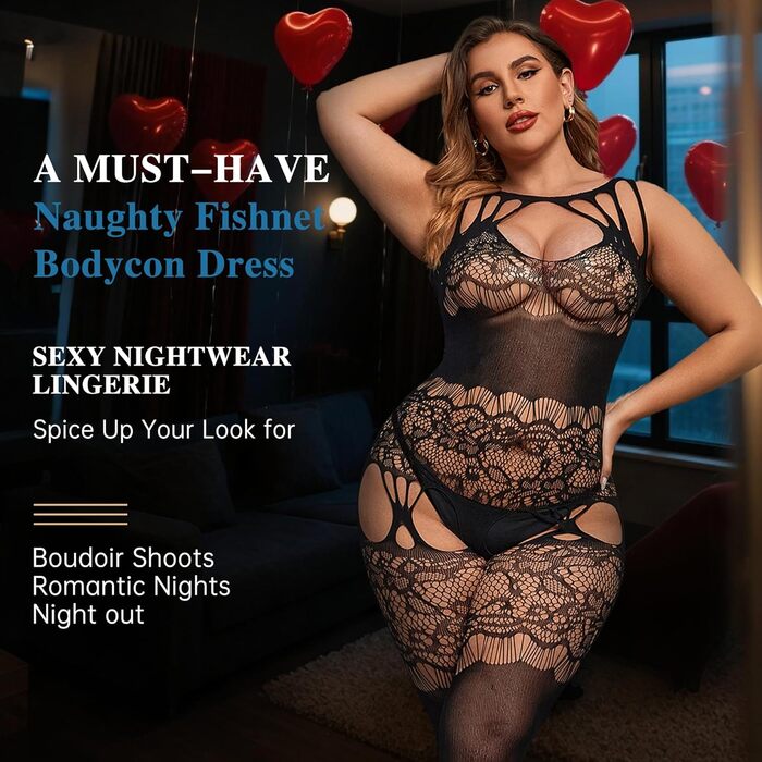 Німія: Сексуальний мереживний боді для жінок, мереживний боді-корсет, універсальний розмір (0-18), прозорий боді для вечірок та клубів