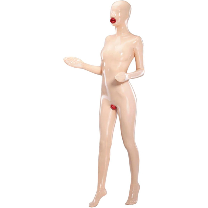 Латексний комбінезон для жінок YXFHHY – сексуальний набір, без застібки-блискавки, білий, для інтимних ігор