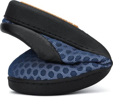 Зимові домашні капці Mishansha унісекс з пам'яттюю піною (Memory Foam), теплі та протиковзкі пантофлі для жінок та чоловіків, колір Yinmn Blau, розмір 37 EU