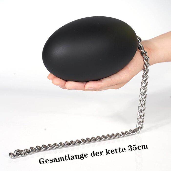 Анальний плаг з нержавіючої сталі з ланцюжком, анальний м'яч, кулі для ануса, великі овальні анальні плаги, анальні кулі трьох розмірів, анальний дилататор з великим анальним м'ячем. Іграшки для дорослих для чоловіків та жінок (M)