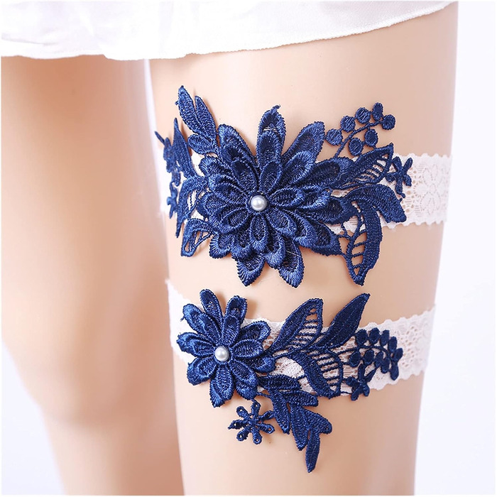 Стрічка для нареченої ACiyD, мереживна стрічка для ноги на весілля, бал, мереживний наголовник (Бежевий)