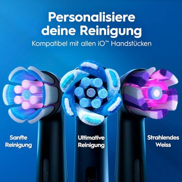 Електрична зубна щітка Oral-B iO Series 2, чорна (Night Black), 3 режими чищення, набір з 2 щіток та дорожнім футляром