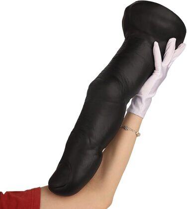 Анальний секс-іграшка SMGKB Silikon Riesendildo - великий анальний плаг з сильним присоском (Чорний S)