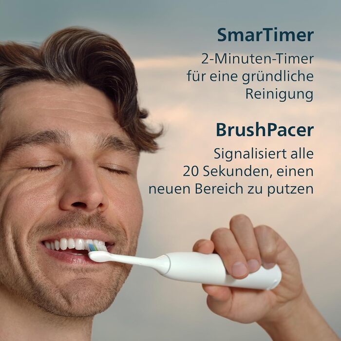 Електрична сонічна зубна щітка Philips Sonicare 5500 HX7113/01, 2 режими чищення, контроль тиску, SmarTimer, колір Navy (темно-синій)
