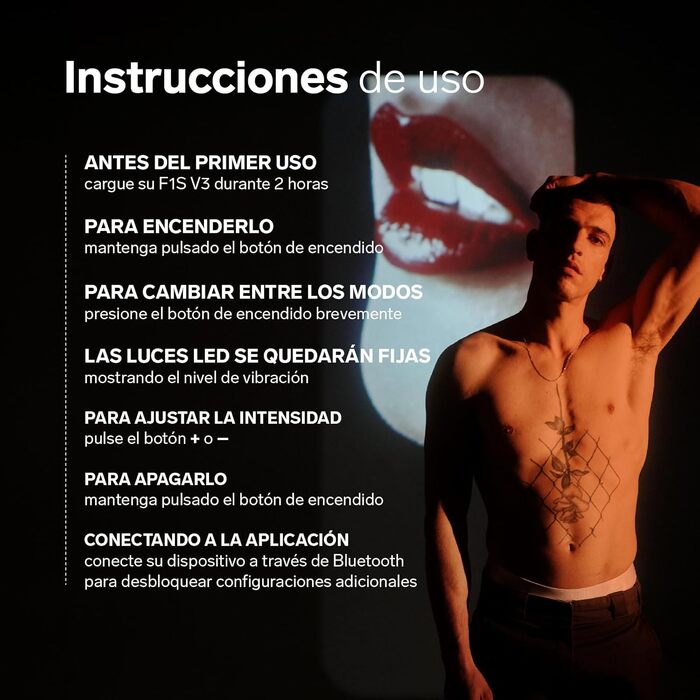 LELO F1S V3 Lustkonsole: Масажер для чоловіків з Bluetooth, 8 режимів, AI-контроль, синій (червоний)