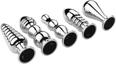 Анальний вібратор з нержавіючої сталі - металевий анальний плаг для масажу простати