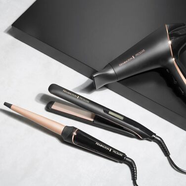 Випрямляч для волосся Remington PROluxe Midnight S9100B з керамічними пластинами 110 мм, цифровим дисплеєм та технологією OPTIheat (150-230°C)
