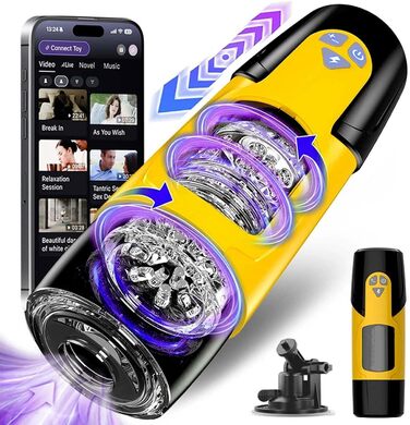 Автоматичний чоловічий мастурбатор ChicLSQ - секс-іграшка для чоловіків, 7 режимів, бездротова, з віконцем та присоскою