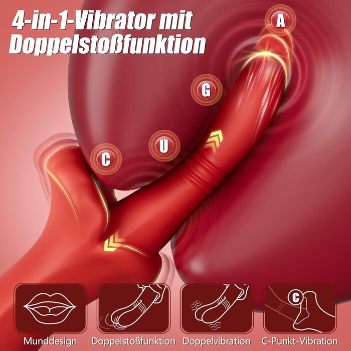 Вібратор для жінок з 10 функціями - стимулятор клітора, для пар, тихий, сексуальна іграшка