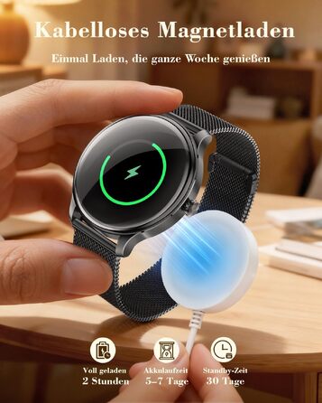 Смарт-годинник WalkerFit для жінок, круглий AMOLED дисплей 1.43