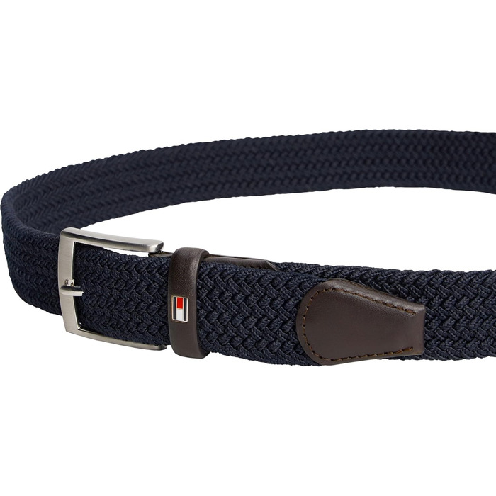 Чоловічий текстильний ремінь Tommy Hilfiger New Adan Belt 3.5, синій (Sky Captain), розмір 95