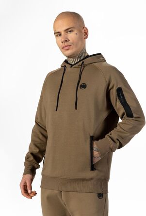 Чоловічий худі PITBULL Stafford з капюшоном, бавовняний спортивний світшот (Coyote Brown, S)