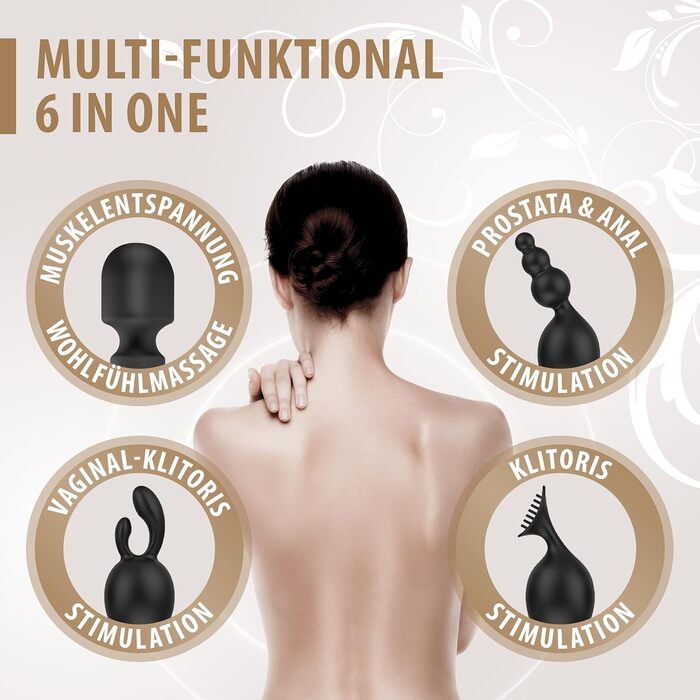 Вібратор для жінок THE ROCK XXL - Magic Wand. Потужний вібратор з преміум-силікону. Іграшки для дорослих, масажер для тіла, секс-іграшки для пар. Чорний колір.