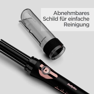 Автоматичний стайлер для локонів BaByliss Curl Secret Lite C1031E, 19 мм, 5 рівнів температури до 210°C, чорний з рожевим золотом