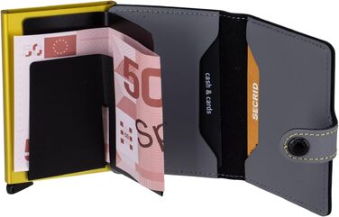 Гаманець-кардхолдер Secrid Miniwallet Matte унісекс, сіро-лаймовий (10.2 x 6.5 x 2.1 см)