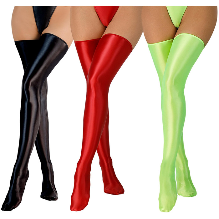 Чулки-гольфи FEOYA, еластичні, з ефектом вологого блиску, без швів, надколінні, для танців, вечірок, клубу, костюмів, універсальний розмір