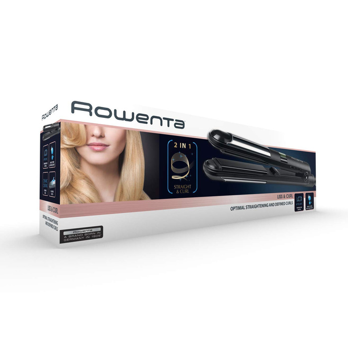 Стайлер 2в1 Rowenta SF4210 Liss & Curl — випрямляч та плойка для волосся з керамічним покриттям, іонною системою та регулюванням температури