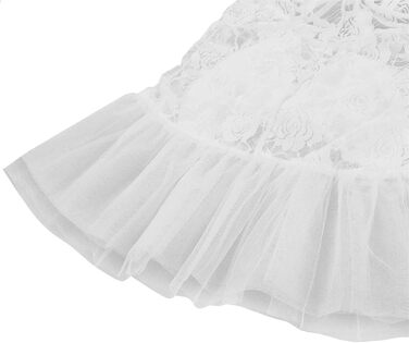 Сексуальний комплект спідньої білизни з мережива для жінок, весільний, екзотичний костюм, міні-сукня з поясом, білий універсальний розмір