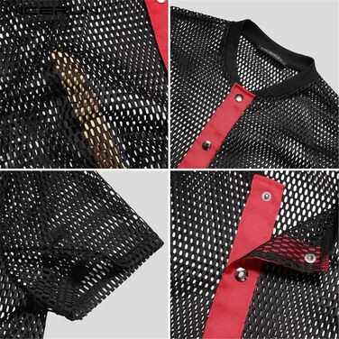 Чоловіча сорочка з мереживом та патчами в стилі American Style, короткий рукав