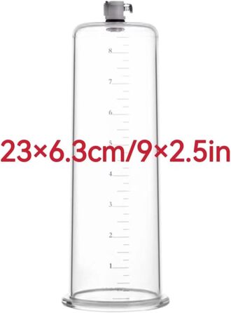 Вакуумна помпа для збільшення пеніса з силіконовим шлангом для чоловіків. Підходить для збільшення розміру та покращення ерекції. Іграшка для дорослих для сольного та парного використання (23x6.3 см).