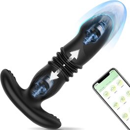 Аналізатор вібрацій YcsLust з функцією імпульсу, 10 режимів вібрації та 10 імпульсів, керування через додаток для чоловіків, секс-іграшка, анальний плагін для пар (керування через додаток)