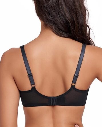 Дирндль бюстгальтер Lemorosy для жінок з кісточками, balconette, з м'якими широкими бретелями, чорний 85B