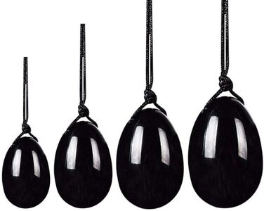 Набір для вагінального масажу з нефриту Yoni Egg - 40x25 мм, зелений