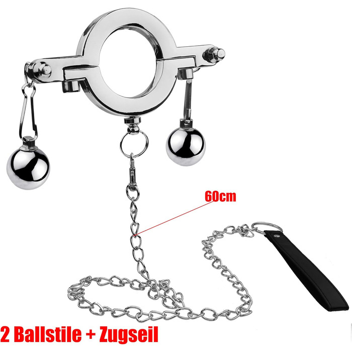 Кільце для яєчок, натягувач пеніса, сталевий, з металевими кульками. Кільце для пеніса, секс-іграшки для чоловіків. (2 стилі кульок + мотузка)