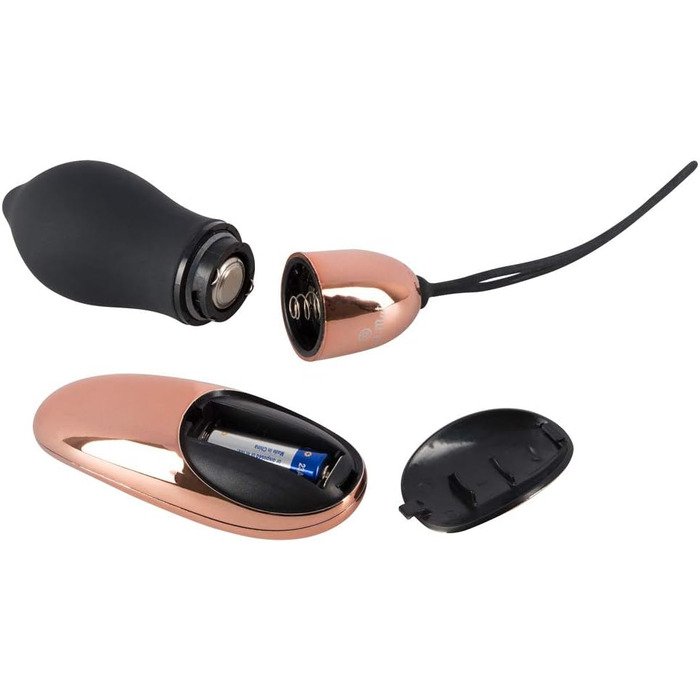 ORION Bullet-Ei - інтимний масажер для жінок та чоловіків, 7 режимів вібрації, з петлею та пультом керування, мідний дизайн, чорний колір