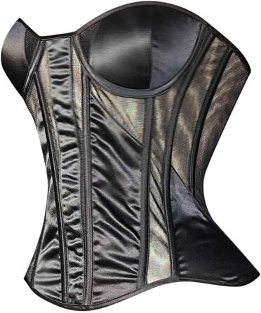 Корсаж чорний для жінок, костюм пірата великих розмірів, сексуальний бюстгальтер для великої груди, фігуроформуюча білизна, ідеально як спідня білизна, жіноча білизна, карнавальний/геловінський костюм, костюм пірата, shapewear, чорний