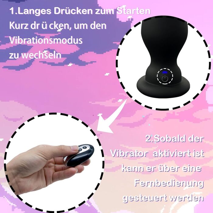 Анальний вібратор-хвіст Furry Fuchsschwanz з пультом керування для чоловіків та жінок. Силіконовий анальний плагін, іграшка для БДСМ, хвіст з сердечком