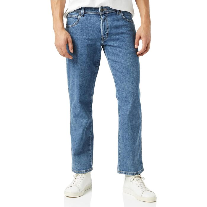 Чоловічі джинси Wrangler Regular Fit Regular - середня посадка, чорні, Stonewash (W44 L30)